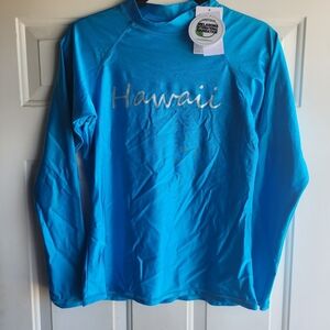 InGear Women's rashguard UPF 50+ blue swim shirt size XL slim fit